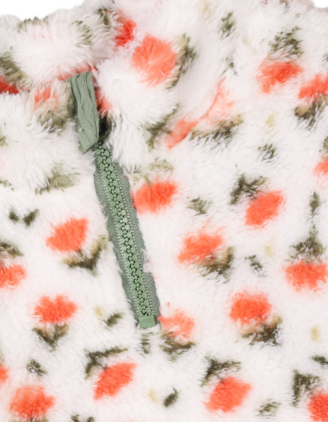 Baby Girls 2 Pieces Winter Outfit Bambies Floral White and Green at Zubaidas - Zubaidas Official™