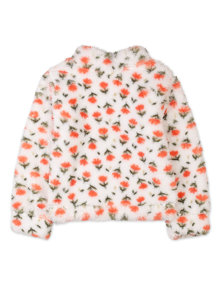 Baby Girls 2 Pieces Winter Outfit Bambies Floral White and Green at Zubaidas - Zubaidas Official™