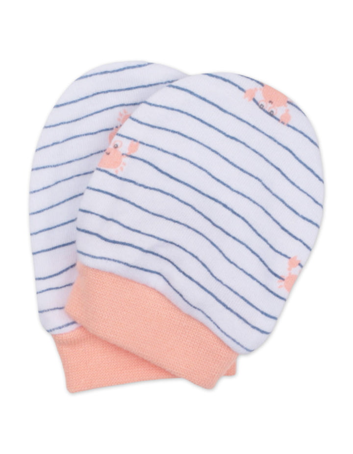 Newborn Clothing Gift Set 7 Pcs Lunch Time Peach and White at Zubaidas Most Trusted Baby and Kids Store in Pakistan
