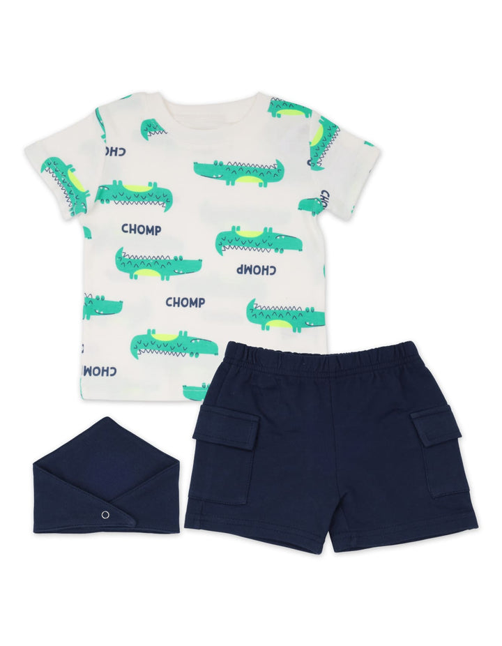 Baby Boy 2 Pcs Summer Suit Set Crocodile at Zubaidas