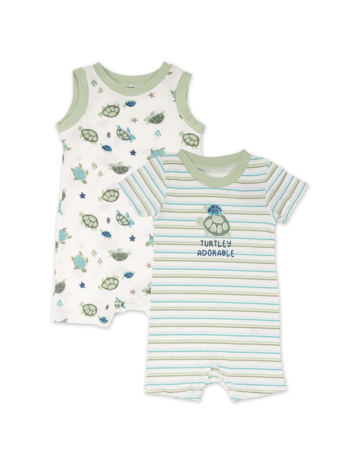 Baby Boy Jumpsuits Pack of 2 Turtley Adorable at Zubaidas
