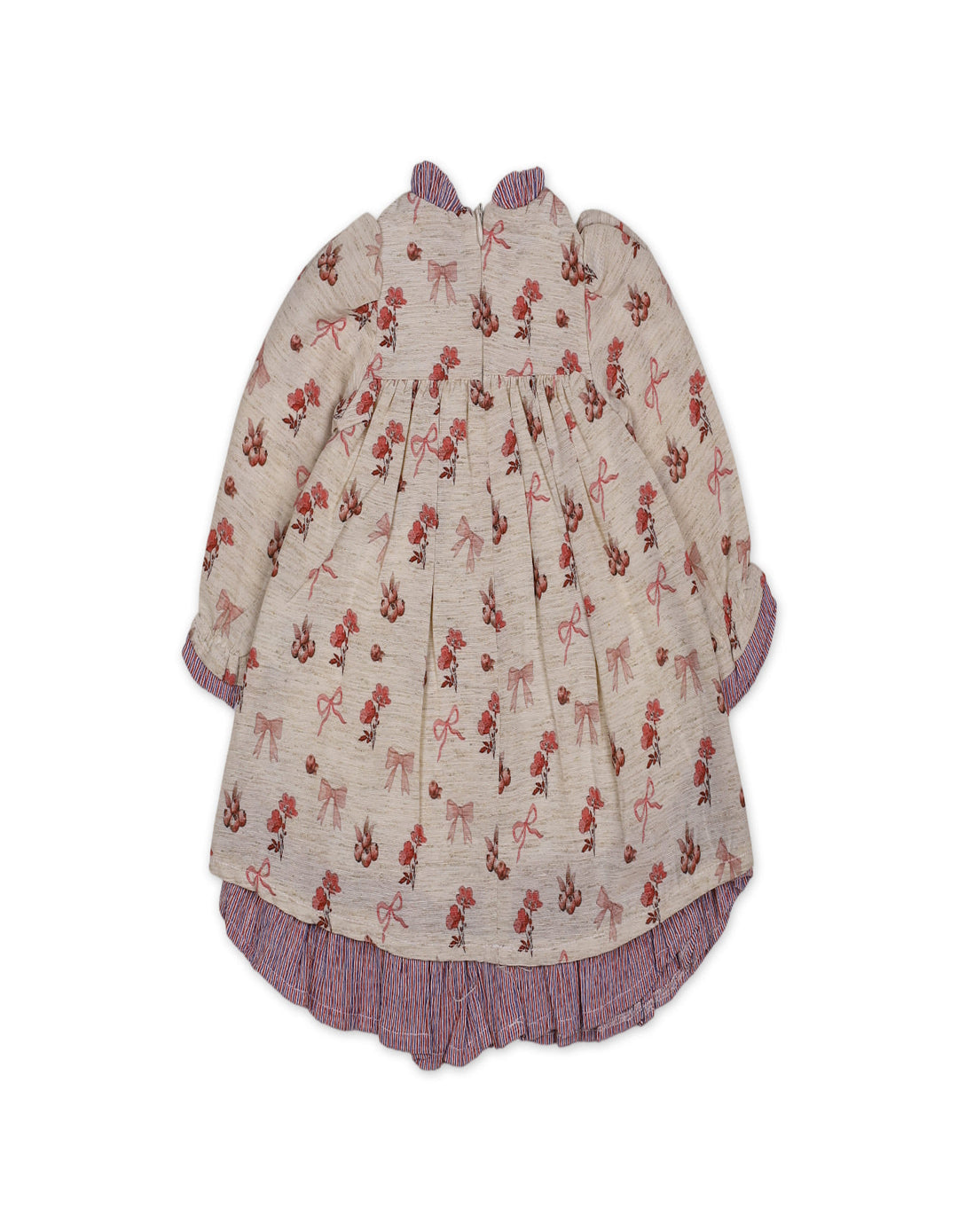 Baby Girls Winter Dress Floral and Bow Detailed Pink at Zubaidas Best Online Baby Kids and Moms Store in Pakistan