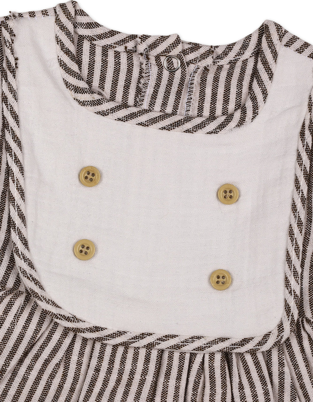 Baby Girls Winter Dress Brown Stripes at Zubaidas Official Pakistan