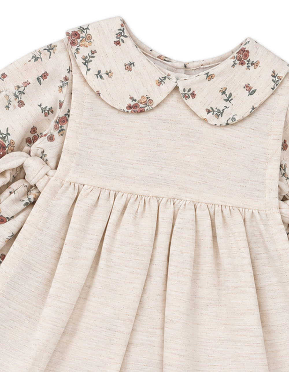 Baby Girls Winter Dress Floral Printed Beige at Zubaidas Official Pakistan