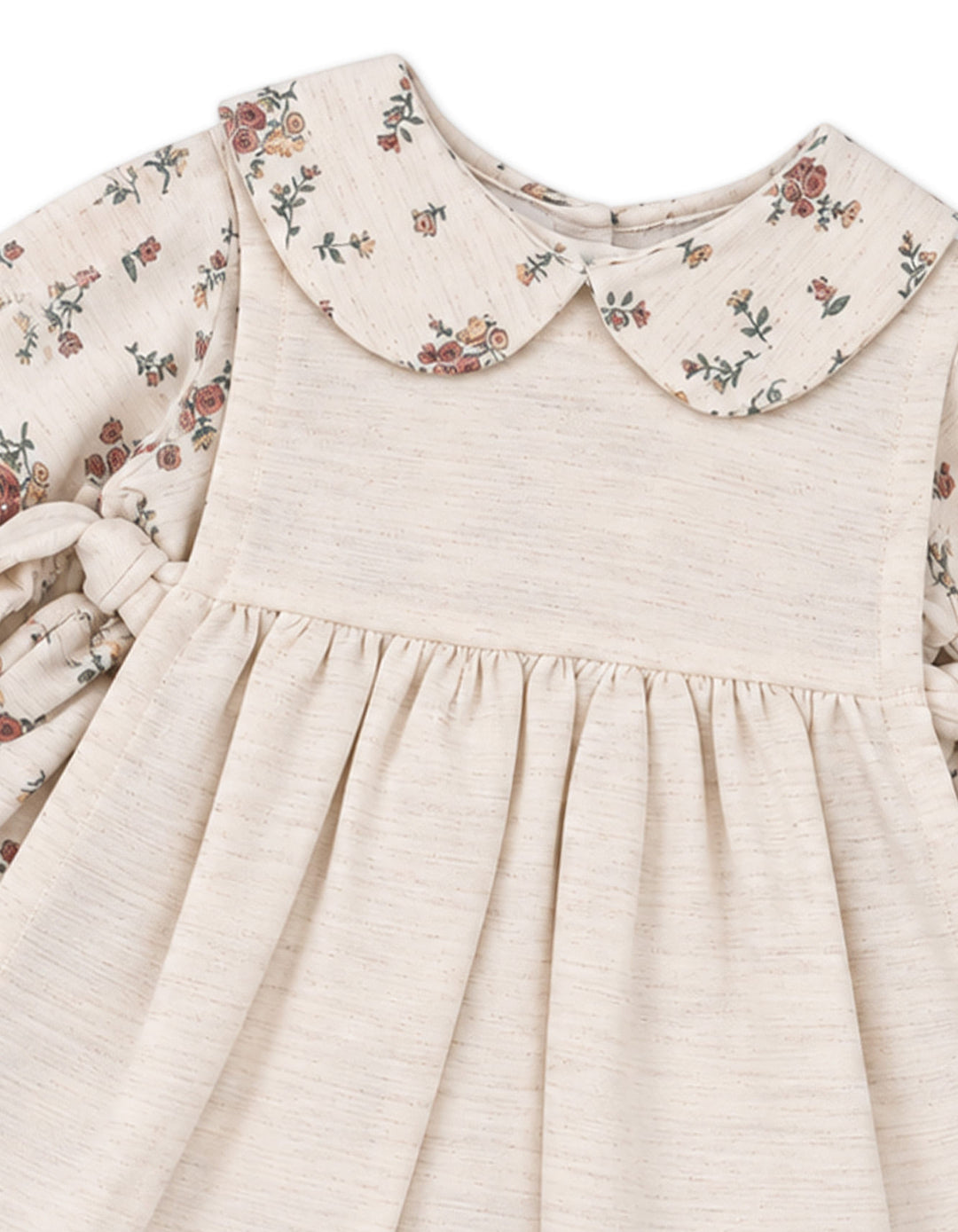 Baby Girls Winter Dress Floral Printed Beige at Zubaidas Official Pakistan