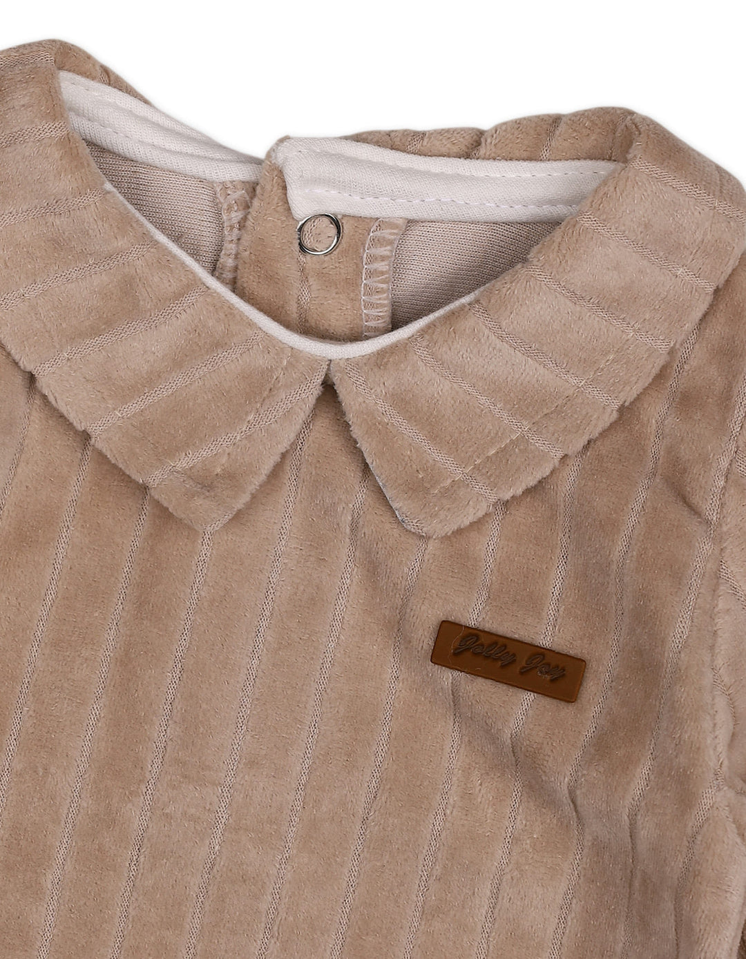 Baby Boys Winter Romper Peter Pan Collar Beige at Zubaidas Official Pakistan