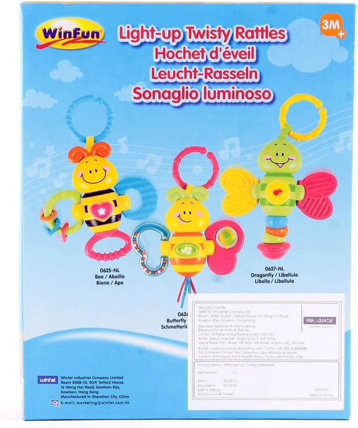 Zubaida's Winfun Light Up Twisty Rattle- Bees 0625