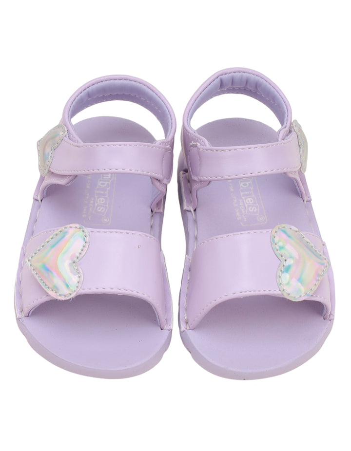 Sandal Purple with Heart Theme for Girls