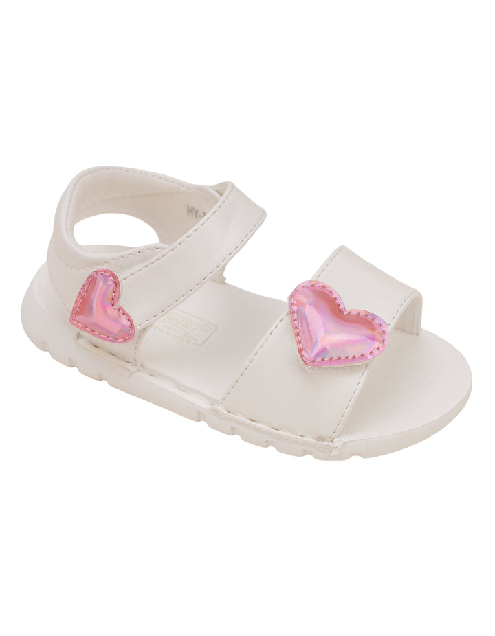 Sandal White with Pink Heart Theme for Girls