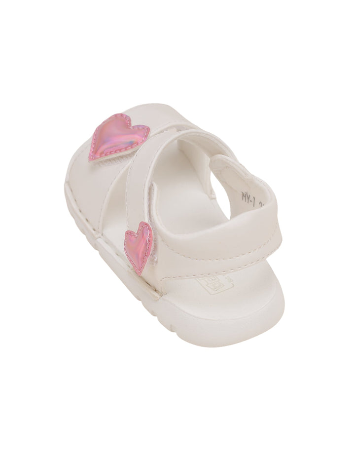 Sandal White with Pink Heart Theme for Girls