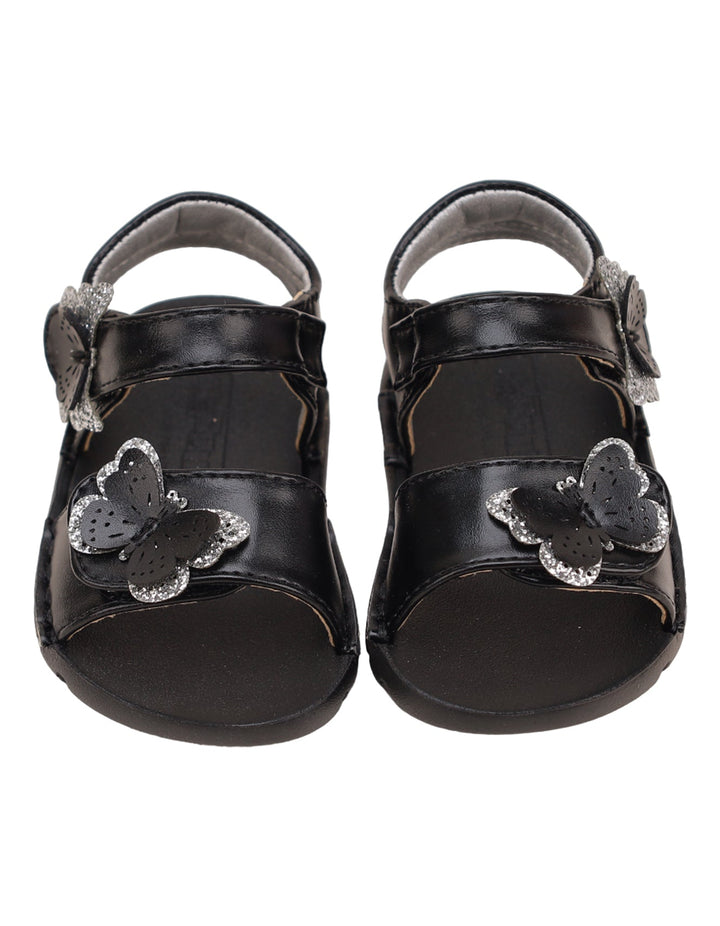 Sandal Black with Butterfly Theme for Girls - Infant