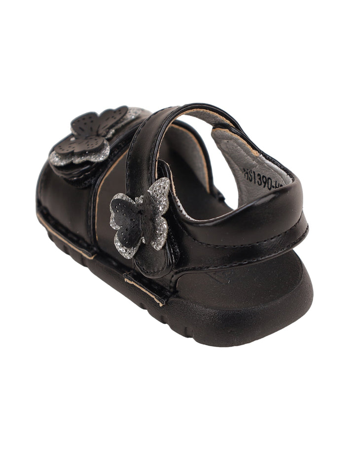 Sandal Black with Butterfly Theme for Girls - Infant