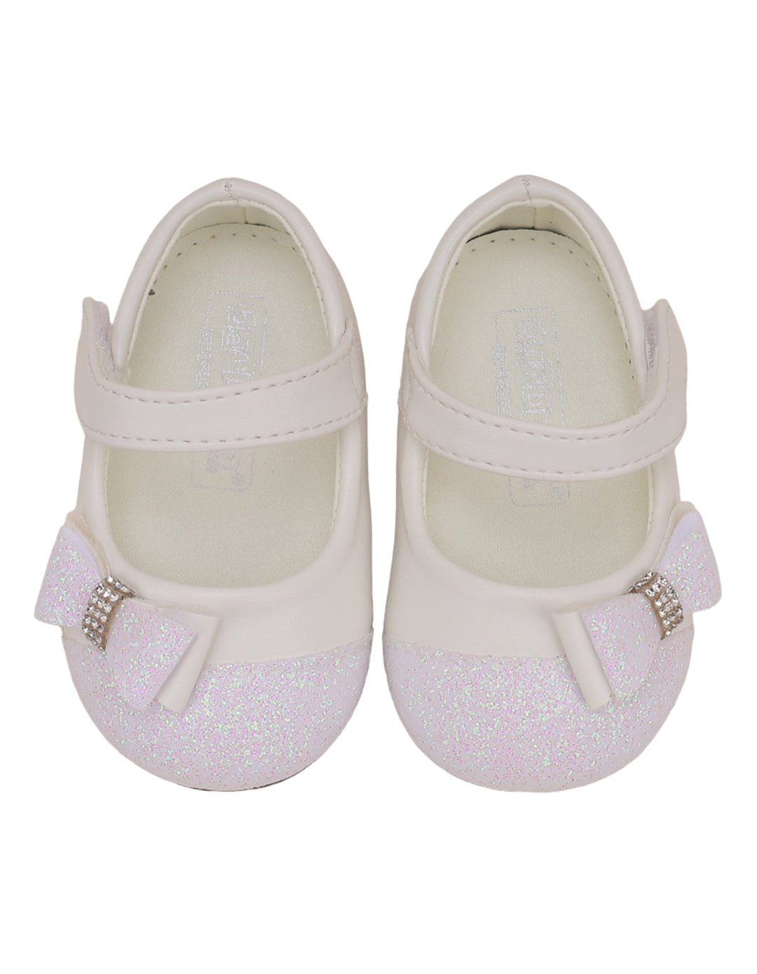 Shoes White with Bow for Girls - Infant