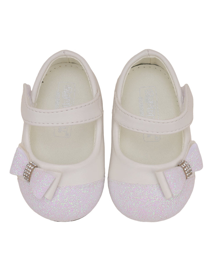 Shoes White with Bow for Girls - Infant