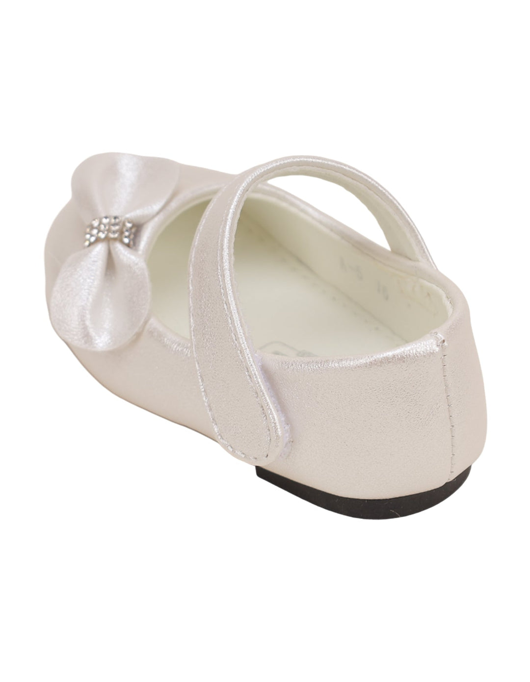 Shoes Shiny White with Bow for Girls - Infant