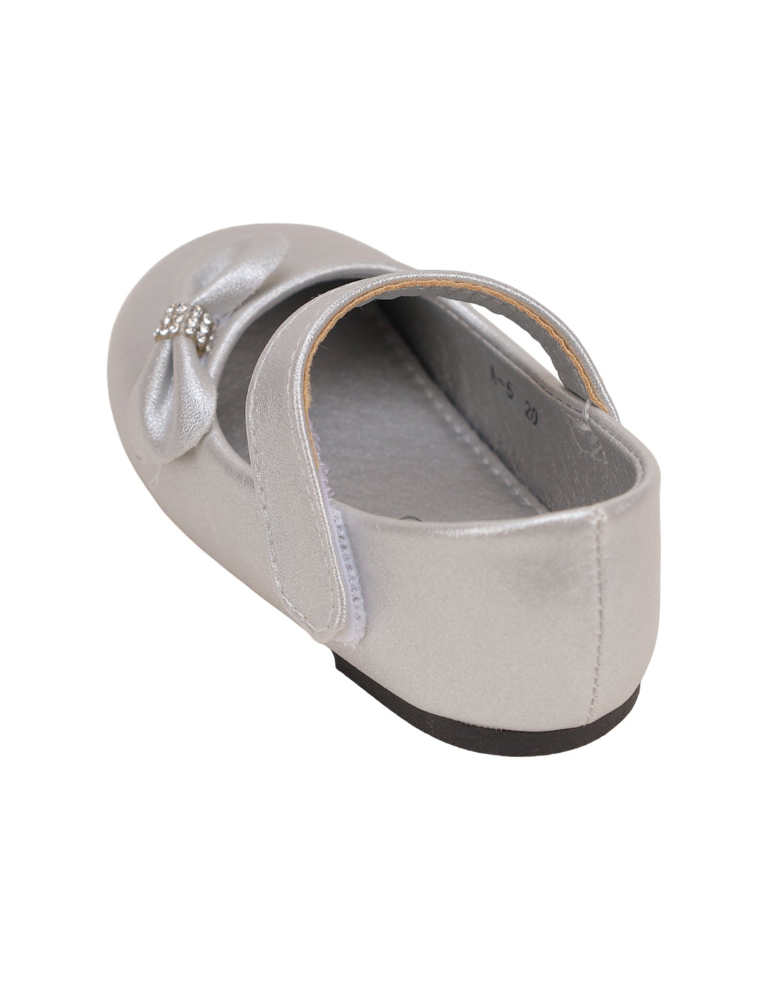 Shoes Shiny Silver with Bow for Girls - Infant