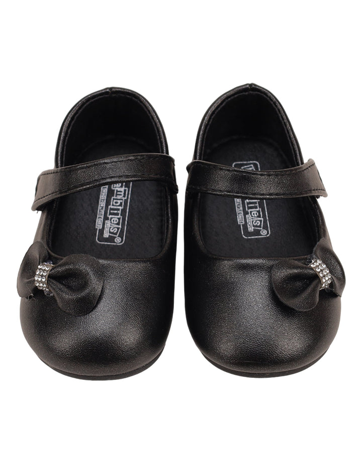 Shoes Shiny Black with Bow for Girls - Infant