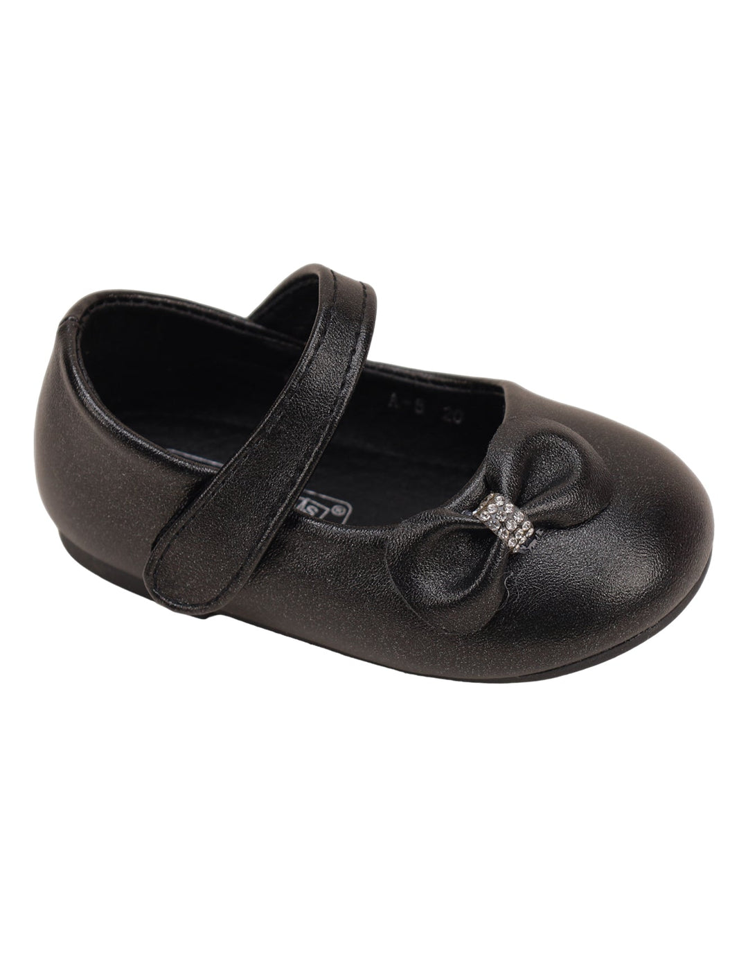 Shoes Shiny Black with Bow for Girls - Infant