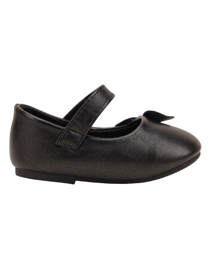 Shoes Shiny Black with Bow for Girls - Infant