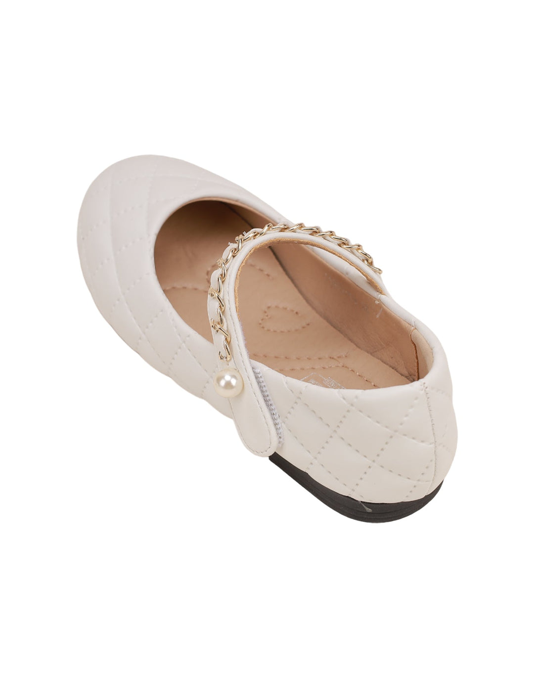 Shoes White with Chain on Strap for Girls - Kids