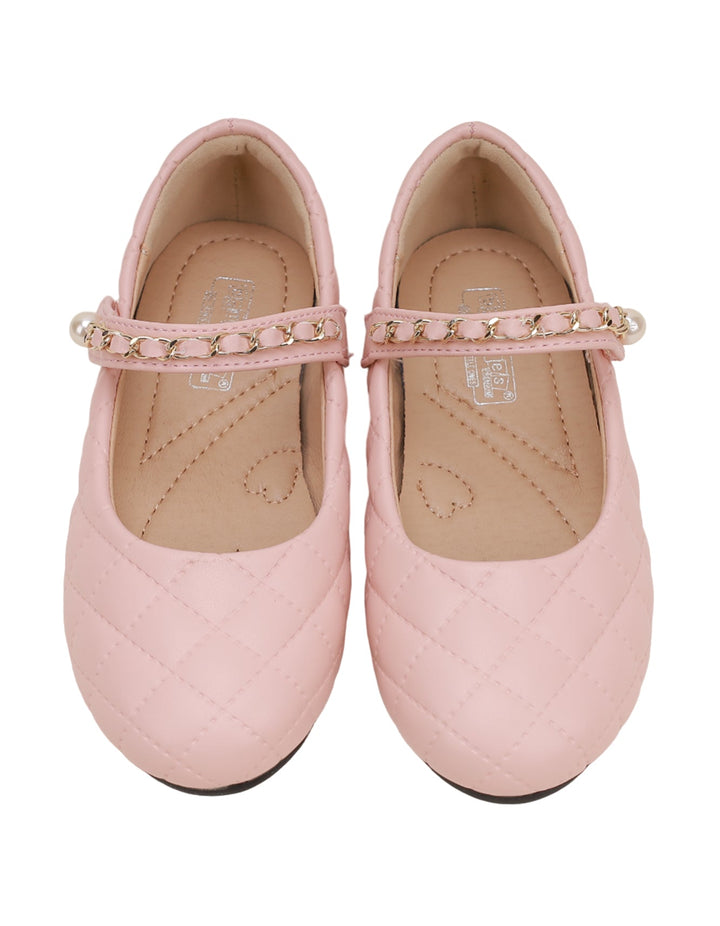 Shoes Light Pink with Chain on Strap for Girls - Toddler