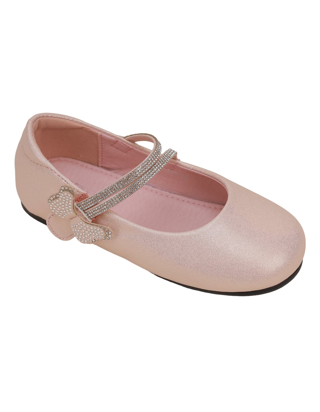 Shoes Shiny Light Pink with Diamontee Straps for Girls - Kids