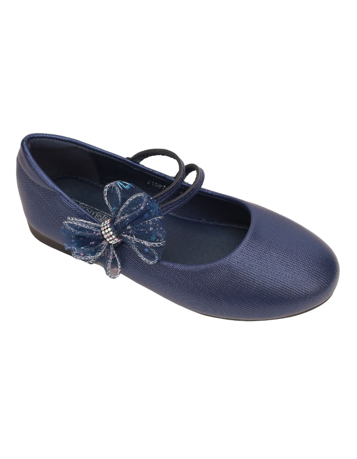 Shoes Navy Blue with Bow Theme for Girls - Kids