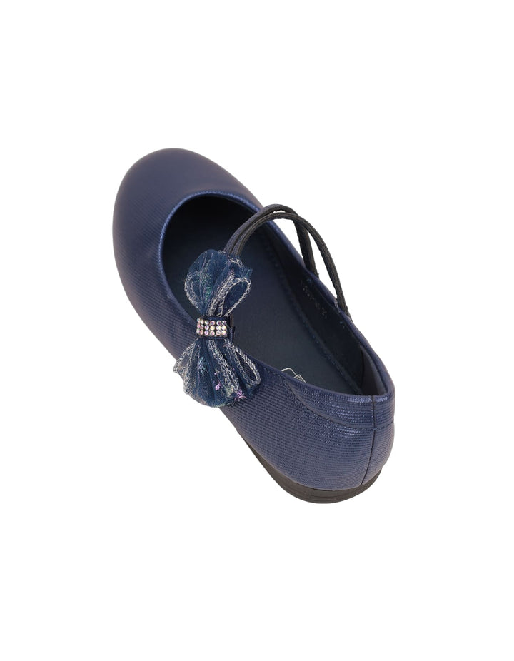 Shoes Navy Blue with Bow Theme for Girls - Kids