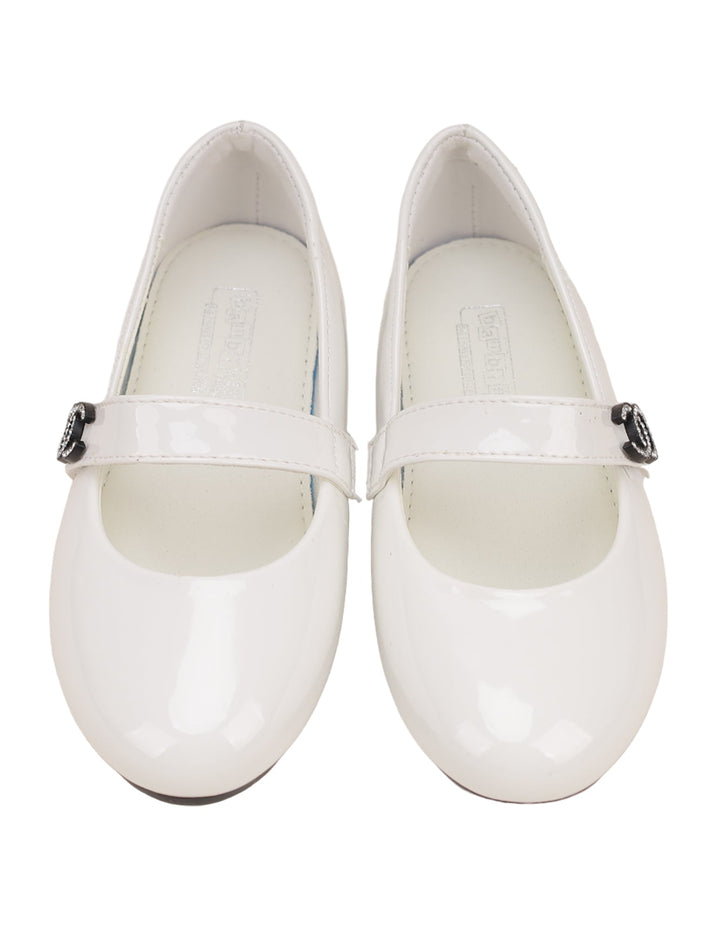 Shoes Shiny White with Strap - Kids