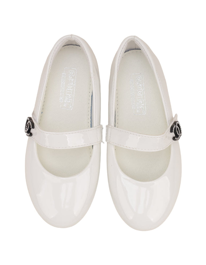 Shoes Shiny White with Strap - Kids