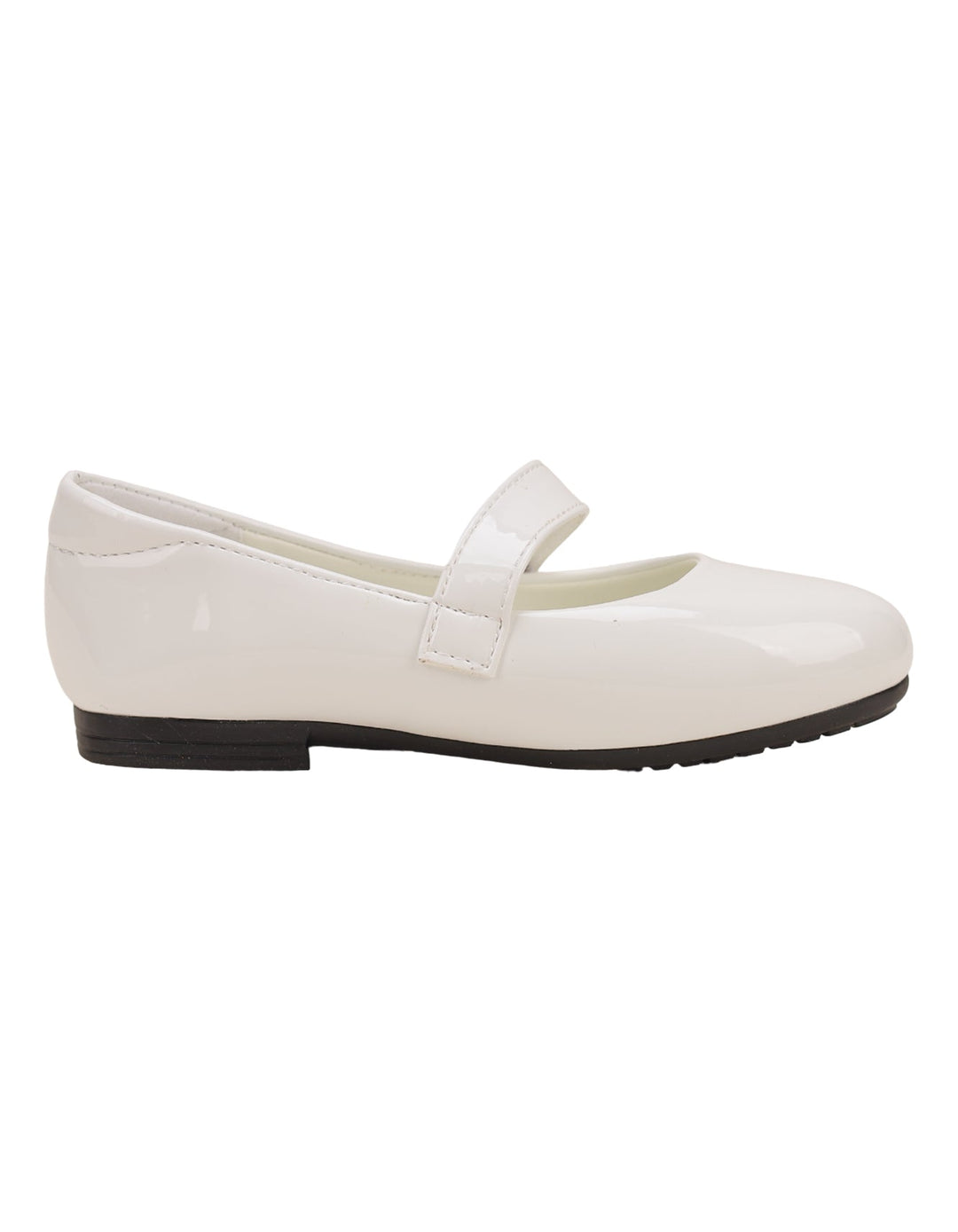 Shoes Shiny White with Strap - Toddler