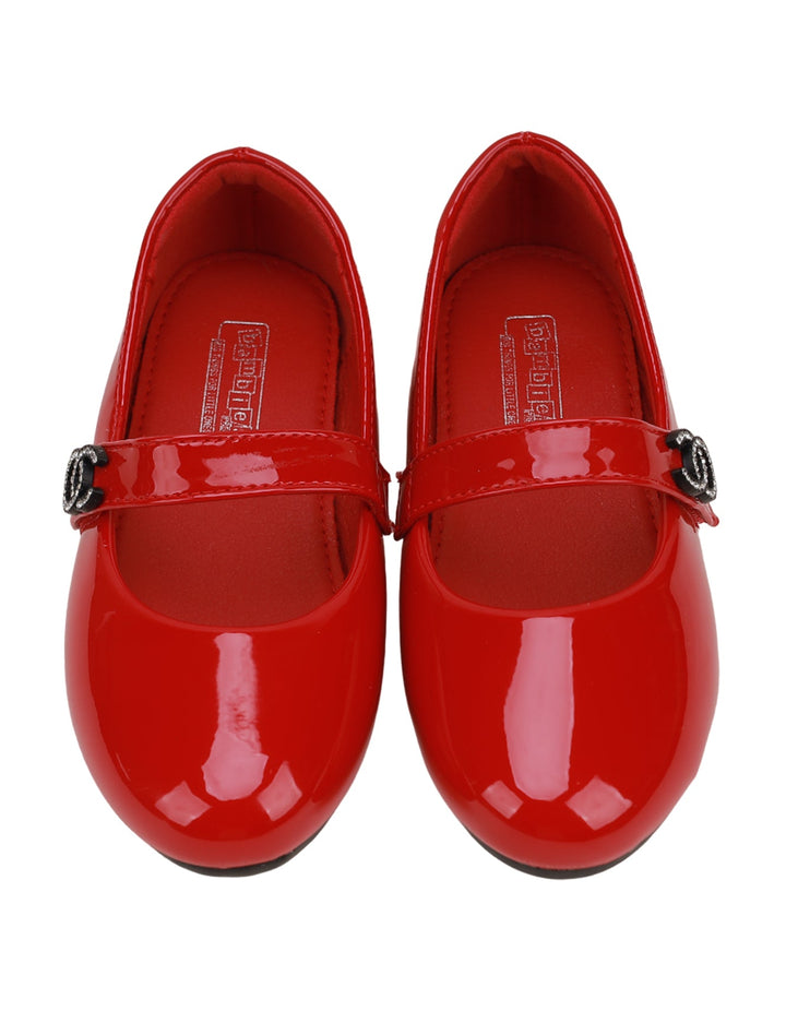 Shoes Shiny Red with Strap - Kids