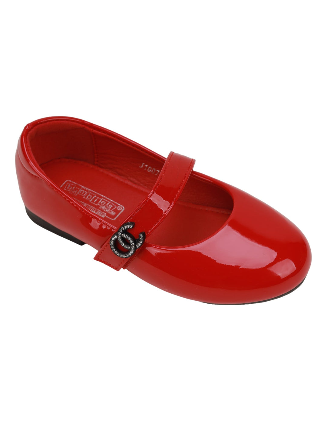 Shoes Shiny Red with Strap - Kids