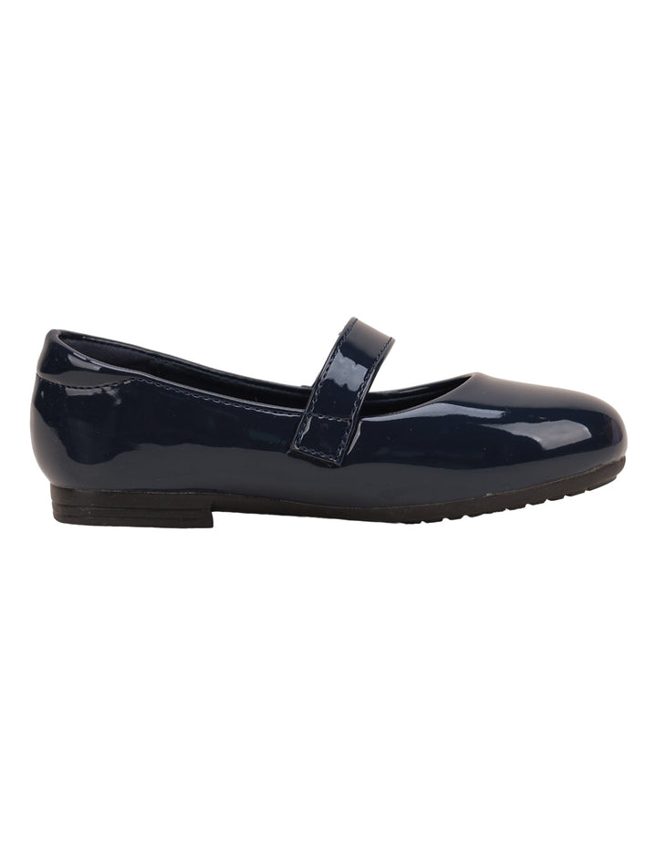 Shoes Shiny Navy Blue with Strap - Toddler