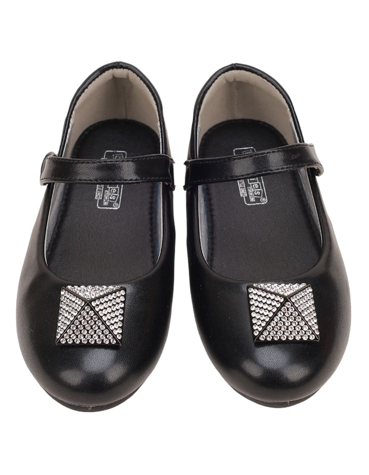 Shoes Black with Diamontee Motif for Girls - Kids