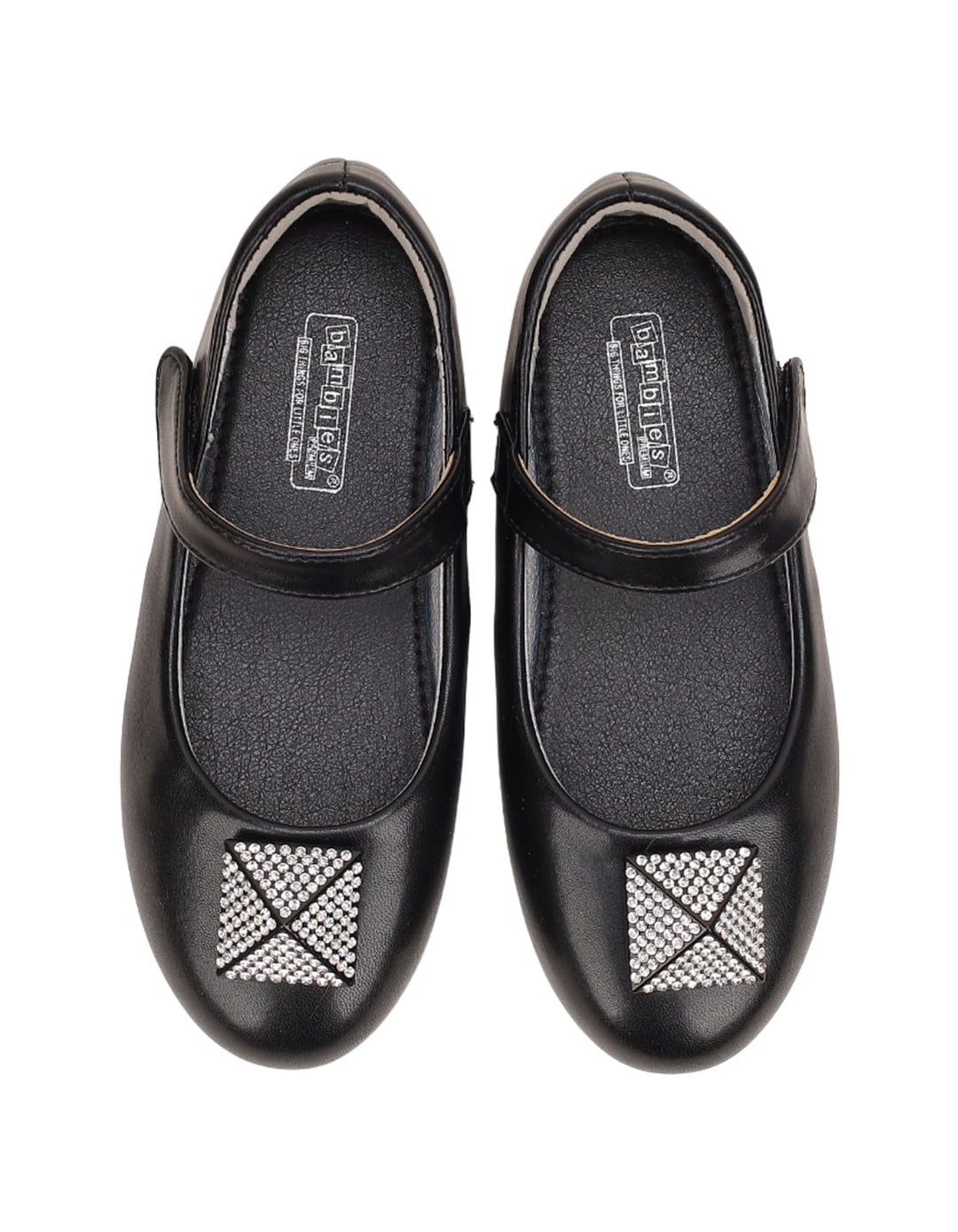 Shoes Black with Diamontee Motif for Girls - Kids