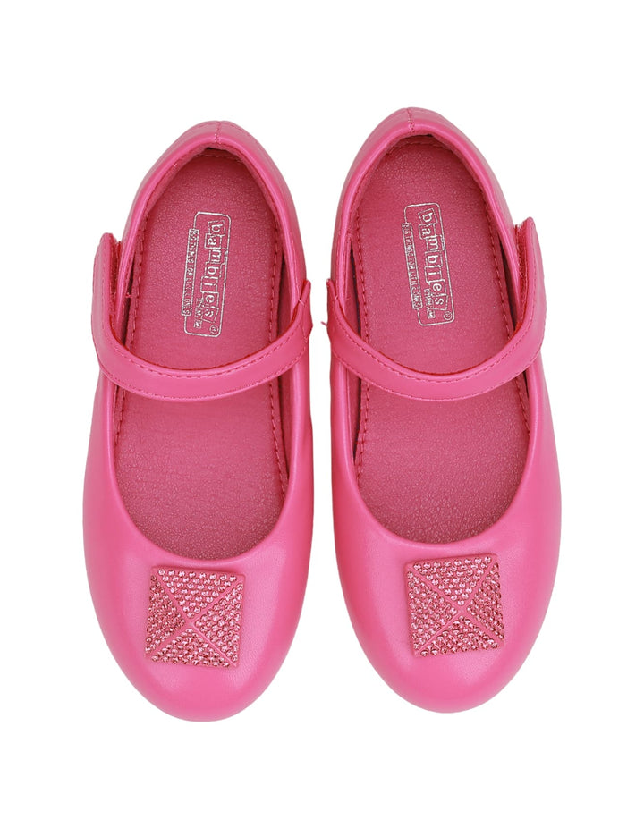 Shoes Pink with Diamontee Motif for Girls - Kids