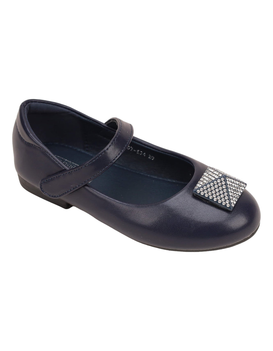 Shoes Navy Blue with Diamontee Motif - Toddler