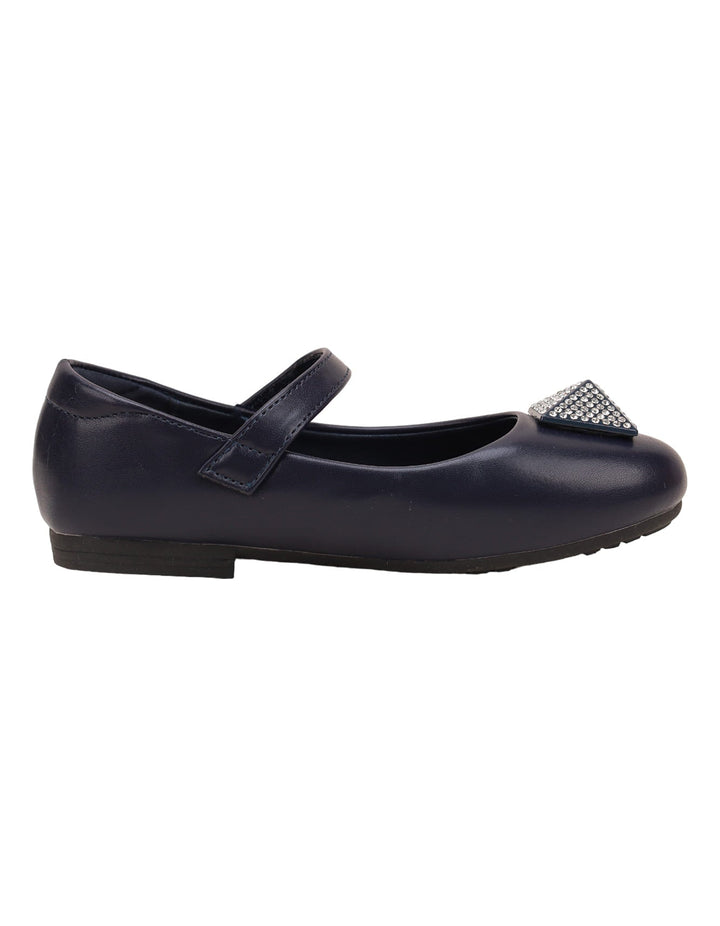 Shoes Navy Blue with Diamontee Motif - Toddler