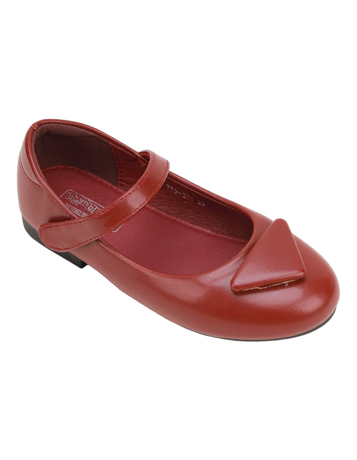 Shoes Brown with Triangle Motif for Girls - Kids