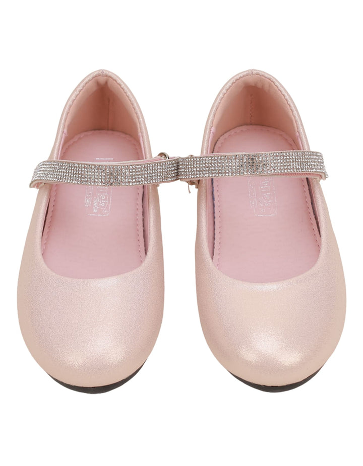 Shoes Shiny Pink with Diamontee Straps for Girls - Toddler