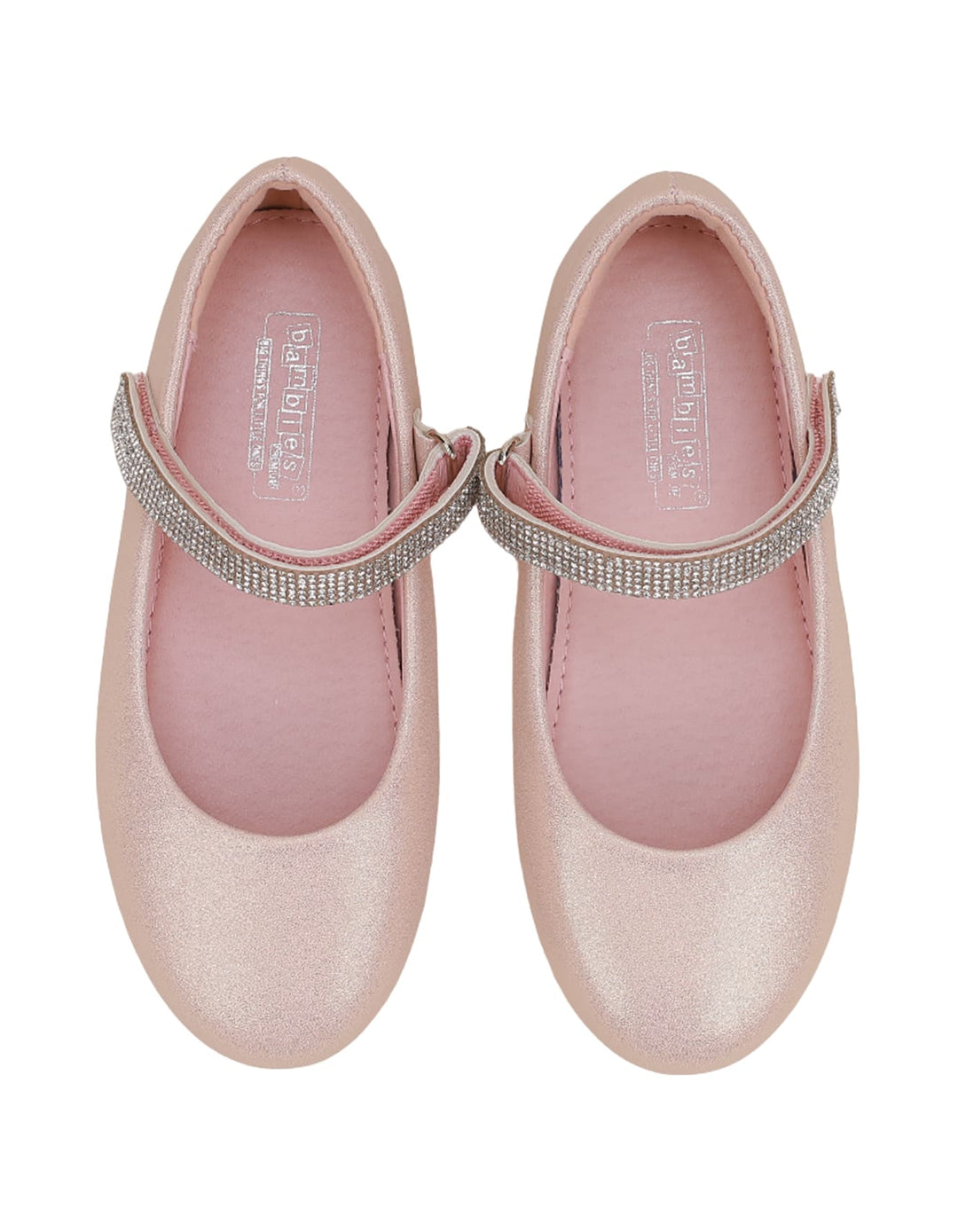 Shoes Shiny Pink with Diamontee Straps for Girls - Kids