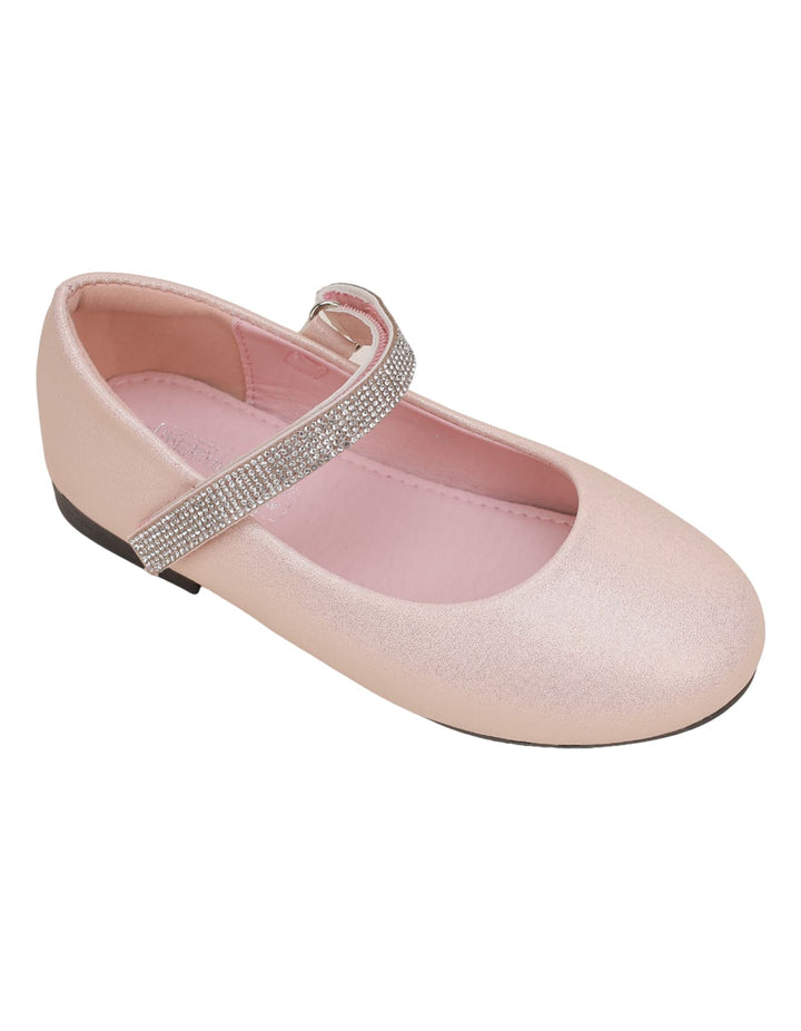 Shoes Shiny Pink with Diamontee Straps for Girls - Kids