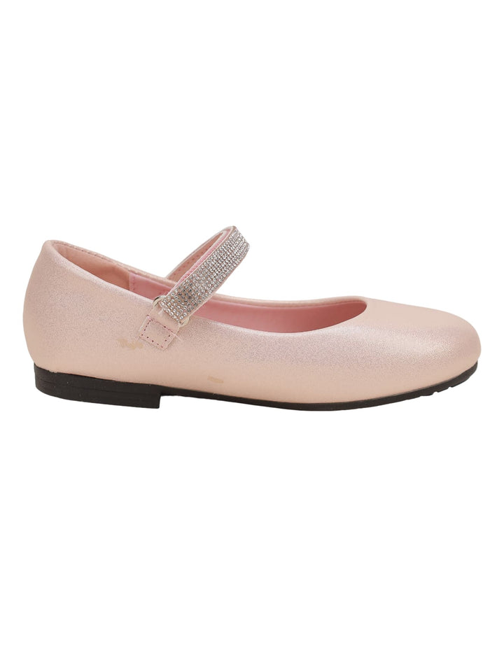 Shoes Shiny Pink with Diamontee Straps for Girls - Toddler