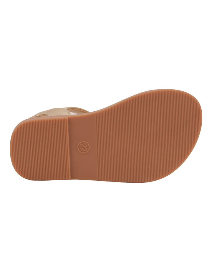 Sandal Golden with Diamontee Top Strap for Girls - Toddler