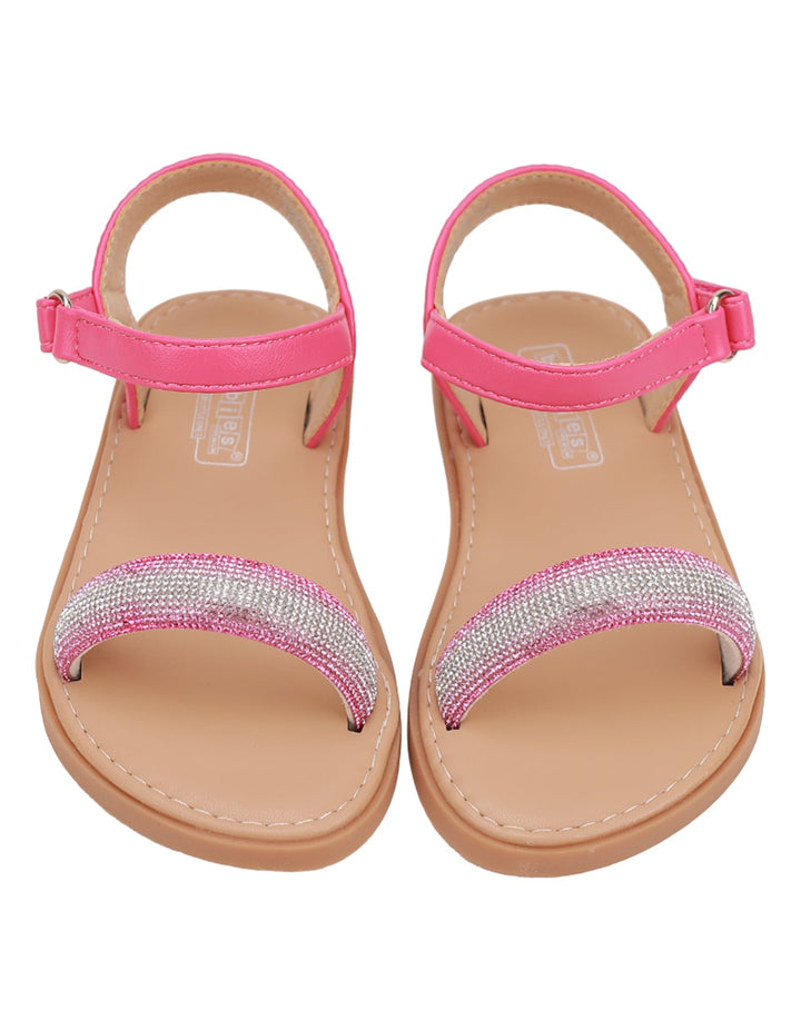 Sandal Pink with Diamontees for Girls - Kids