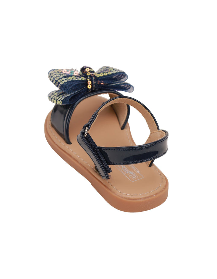 Sandal Navy Blue with Bow for Girls - Toddler