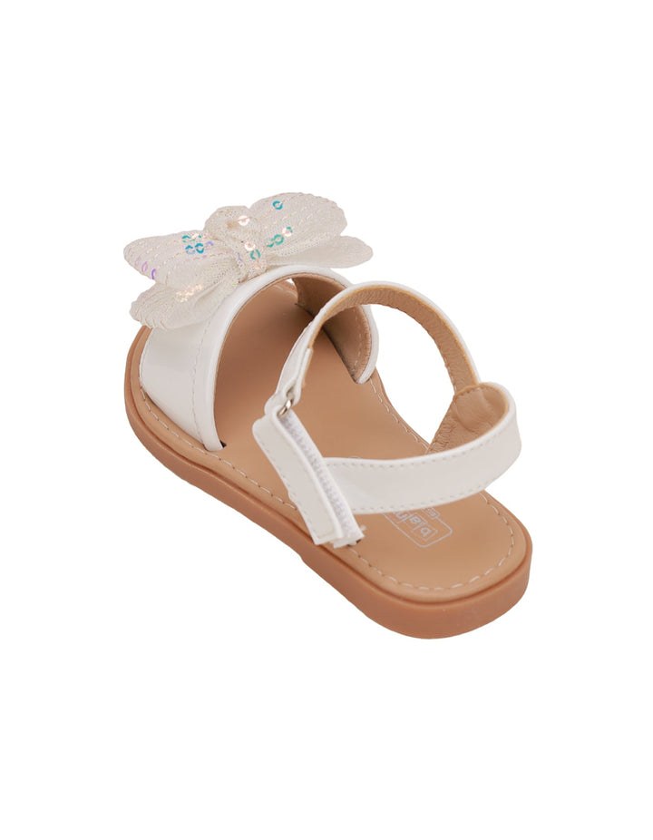 Sandal White with Bow for Girls - Toddler