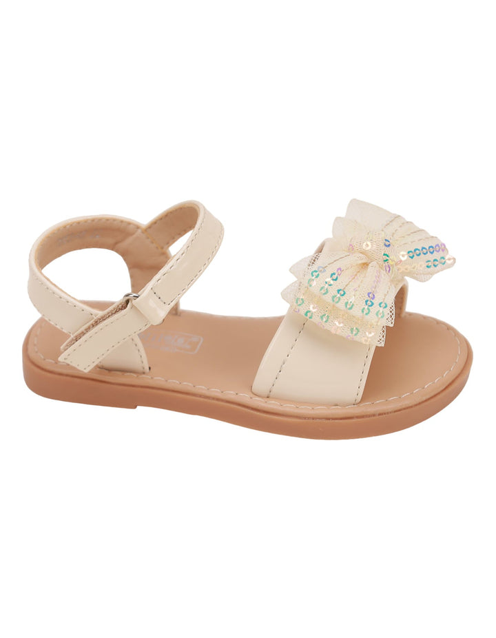 Sandal Beige with Bow for Girls - Toddler