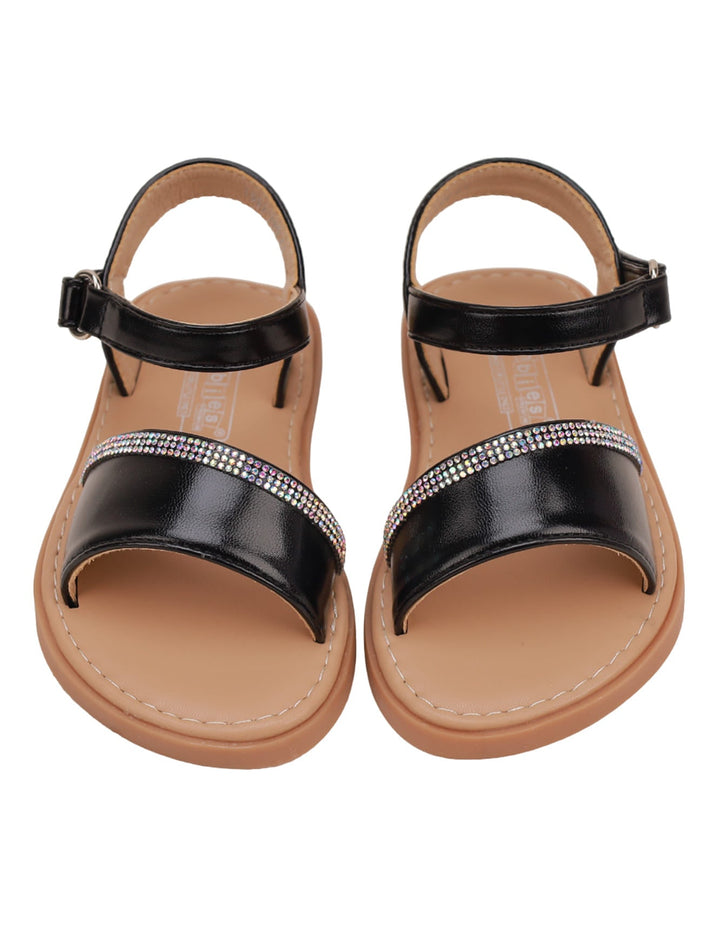 Sandal Black with Diamontees for Girls - Toddler